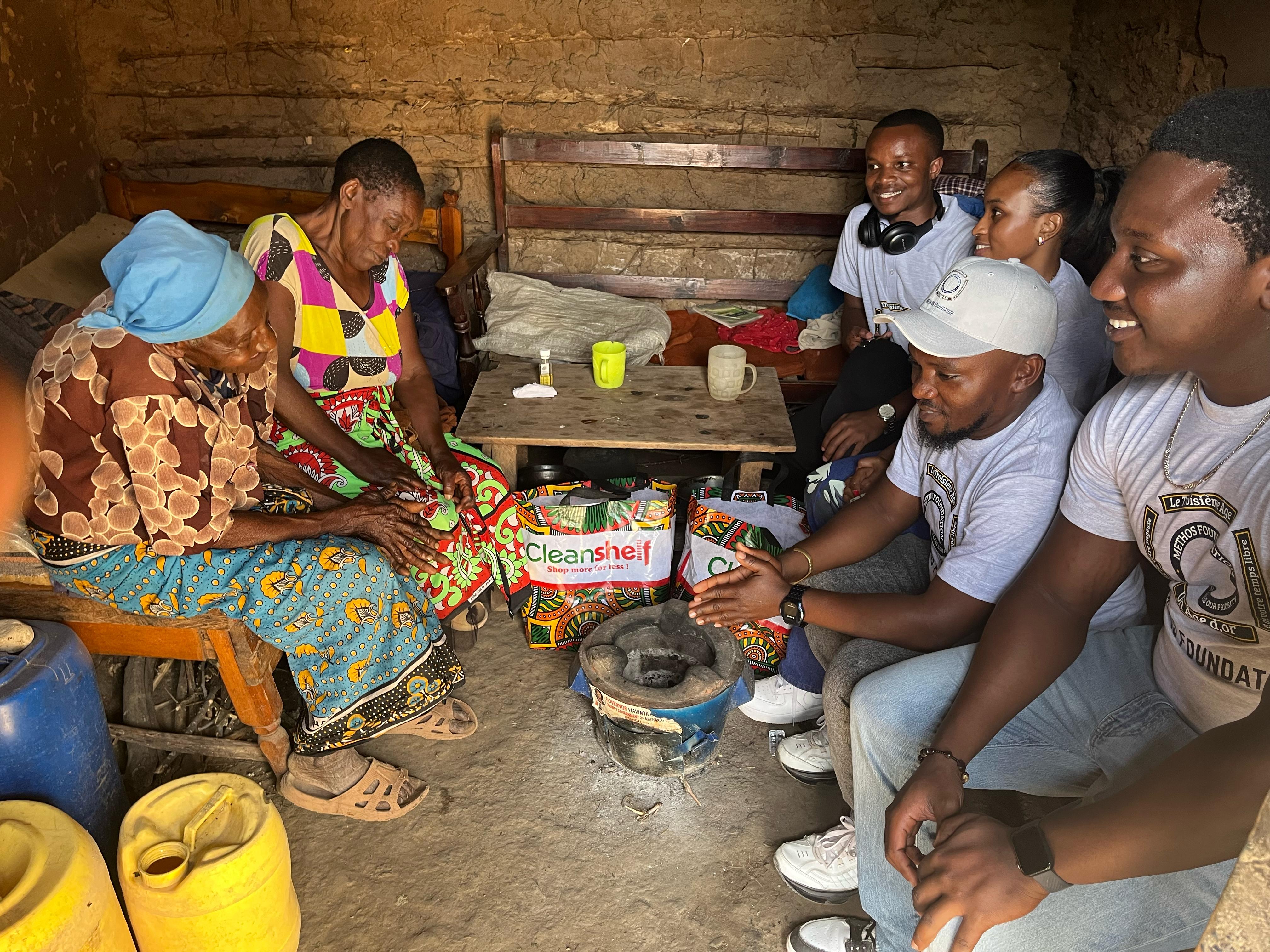 Seniors engaging in a community setting